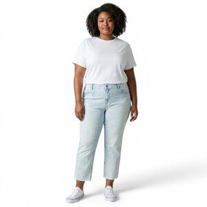 Lauren Ralph Lauren Light Wash Cropped Jeans Women's Plus Size 22W Stretch NWT